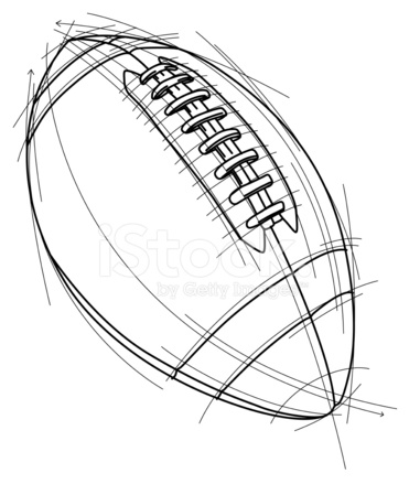 371x439 Football Sketch Stock Vector