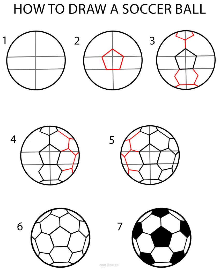 850x1050 How To Draw A Soccer Ball (Step By Step Pictures) Cool2bkids