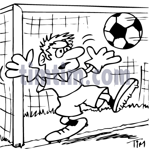 484x481 Free Drawing Of A Soccer Football Goalie Bw From The Category