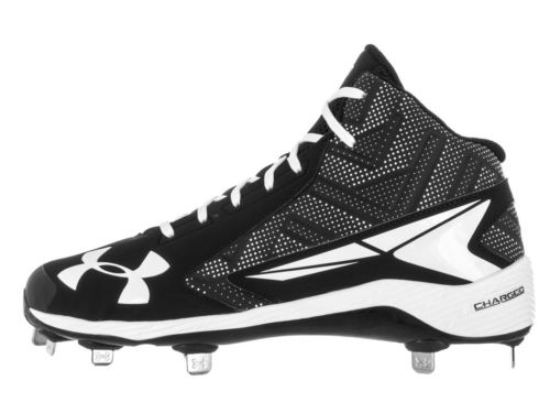 500x375 Ua Under Armour Yard Mid St Cleats Mens Size 8.5 Blackwhite
