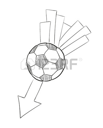 360x450 Hand Draw Football Ball Isolated Illustration On White Background