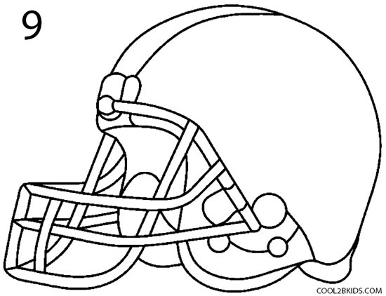 550x422 How To Draw A Football Helmet (Step By Step Pictures) Cool2bkids
