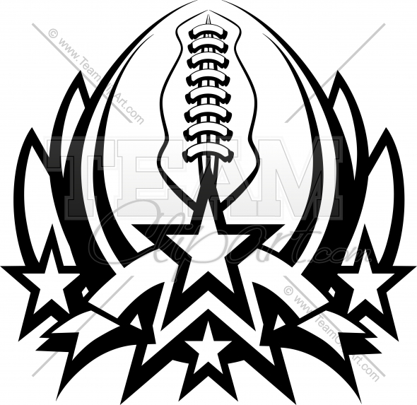 590x573 Football Logo Clipart Image. Easy To Edit Vector Format.