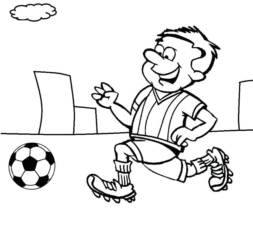 850x779 Draw Football Player Coloring Pages For Your Free Kids Of Players