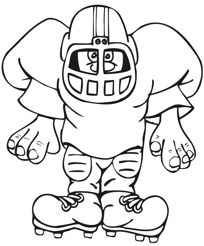 700x843 Football Coloring Page Birthday Activities And Craft