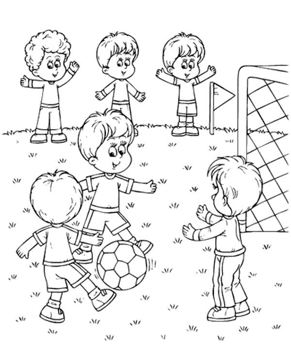 600x740 Children Football Game To Color To Print Or Download For Free