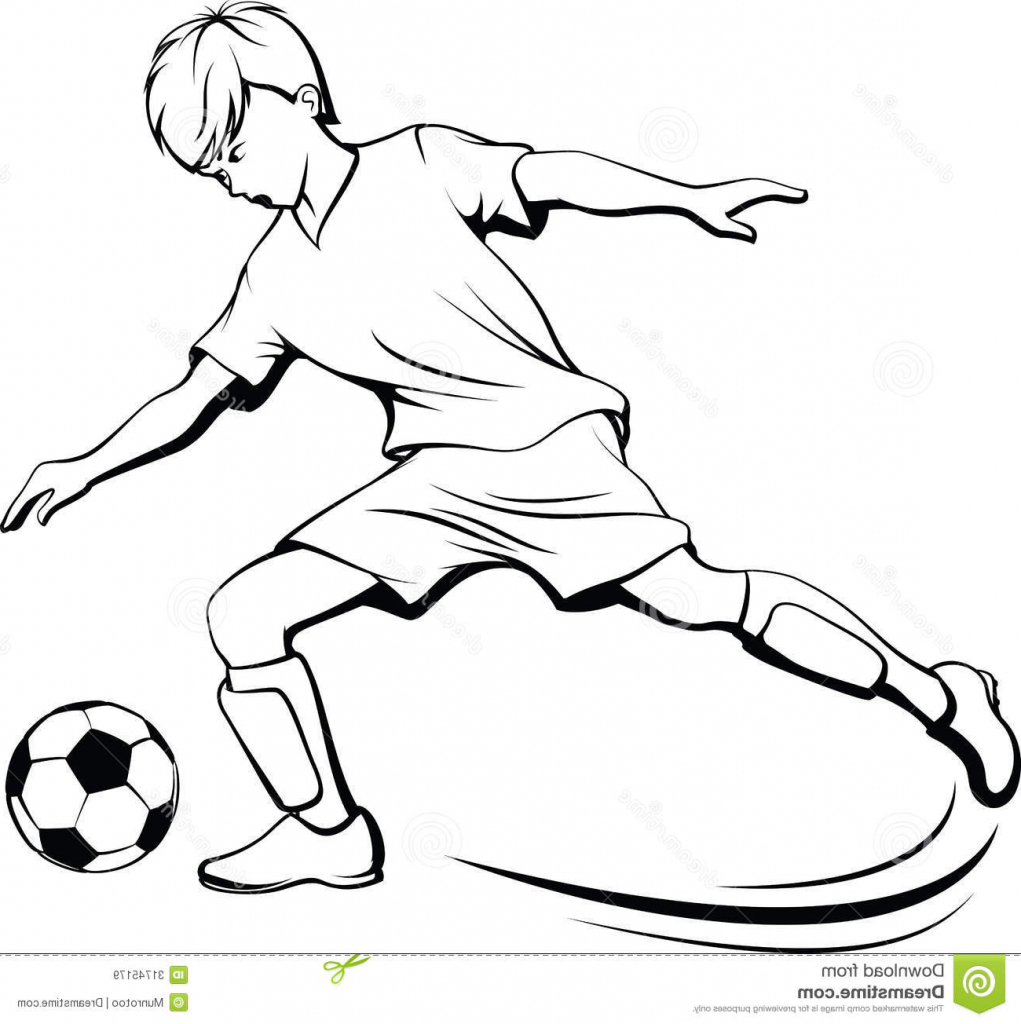 1021x1024 Some Boy Football Playing Drawing Drawing Of A Boy Is Playing