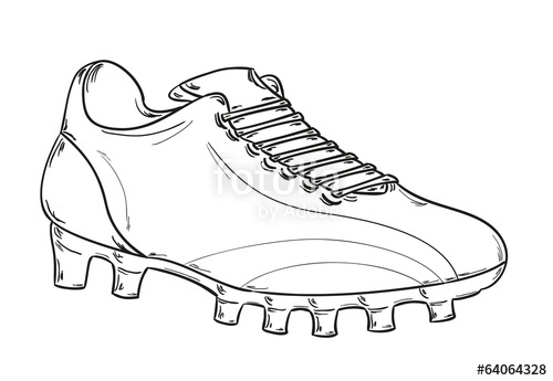 500x345 Football Boots Sketch Stock Image And Royalty Free Vector Files
