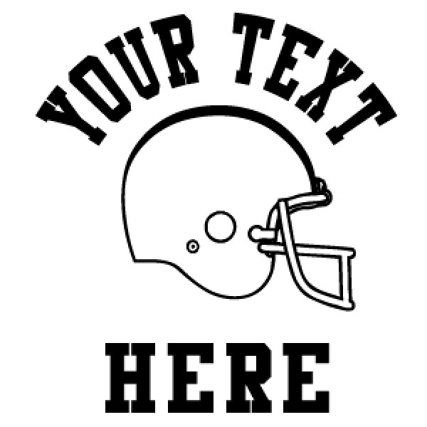 600x600 Custom Football Helmet Decal