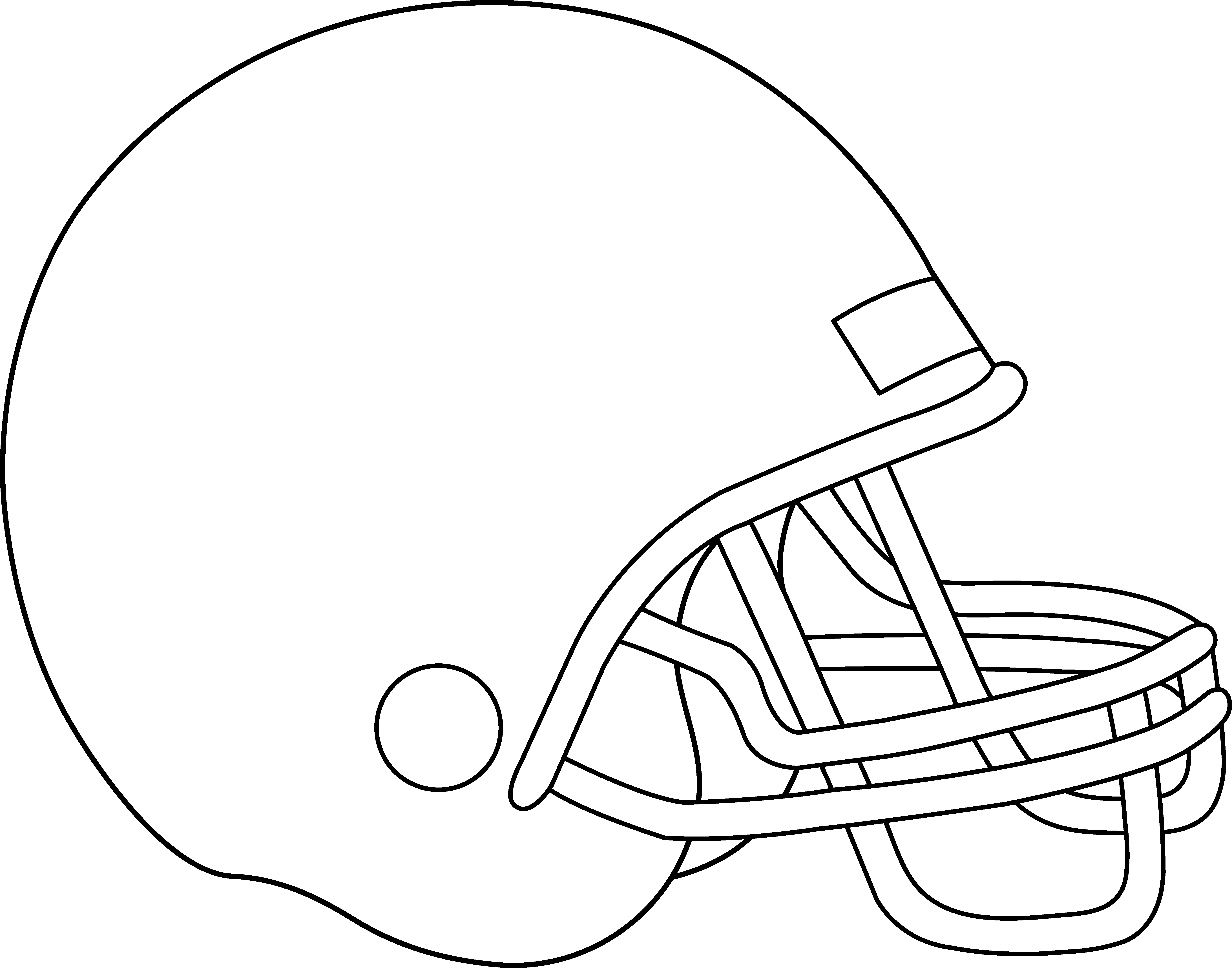 6835x5374 Blank Football Helmet For Coloring