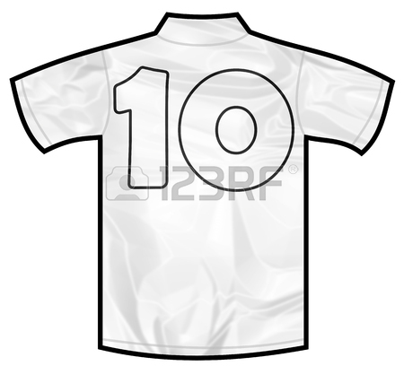450x408 Number 10 Ten White Sport Shirt As A Soccer,hockey,basket,rugby