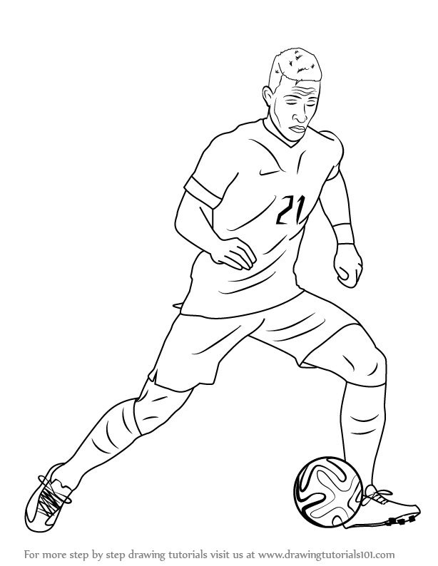 614x794 Learn How To Draw Memphis Depay (Footballers) Step By Step