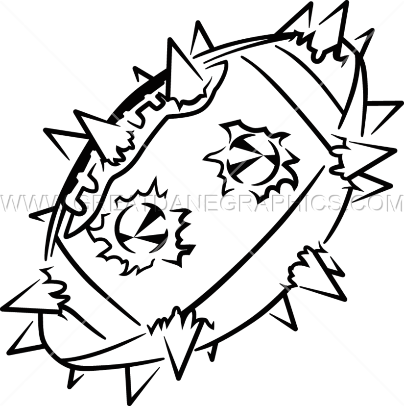 825x828 Spike Football Production Ready Artwork For T Shirt Printing