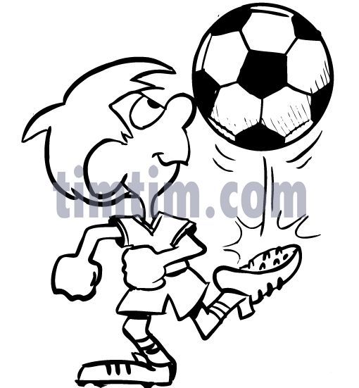 510x551 Drawn Ball Soccer Boy
