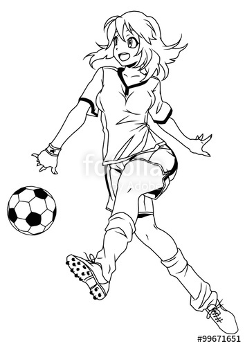 354x500 Football Soccer Player Girl Kicks The Ball,illustration,logo,ink