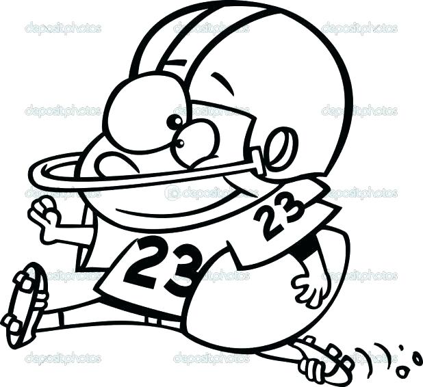 618x566 Outline Of A Football Best Collection Coloring Pages