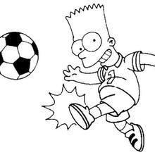 220x220 Bart Playing Football Coloring Pages