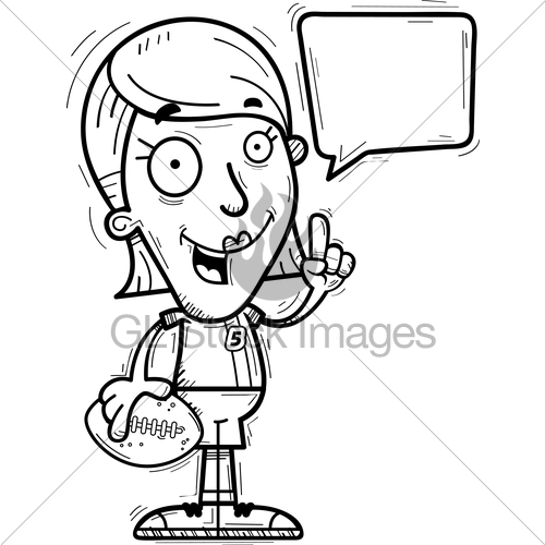 500x500 Cartoon Football Player Talking Gl Stock Images