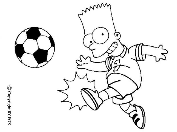620x465 Bart Playing Football Coloring Pages