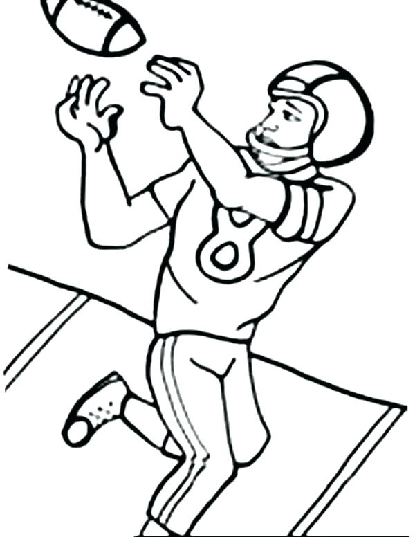 600x776 Coloring Pages Of Football Players Football Player Coloring Pages