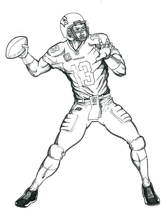 550x703 Coloring Pictures Of Football Players Football Coloring Pages