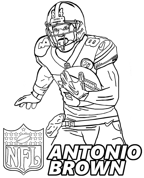 600x740 American Football Player Coloring Pages By Topcoloringpages