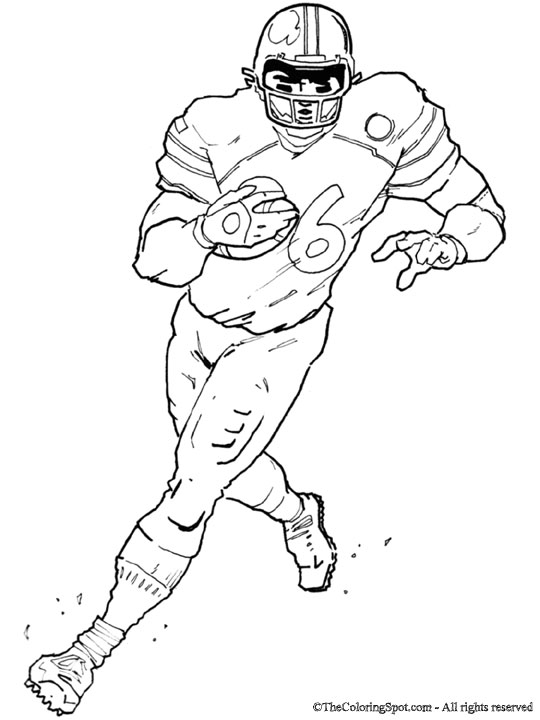 540x720 Football Player Coloring Pages