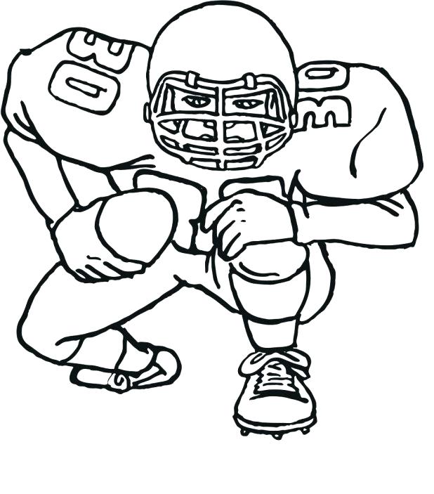 618x703 Football Printable Coloring Pages Football Player 2 Free Printable