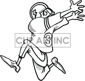 300x285 Football Player Clip Art