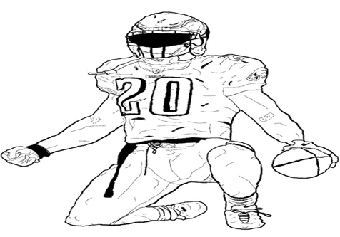 476x333 Foot Coloring Football Player Bending The Page Kids
