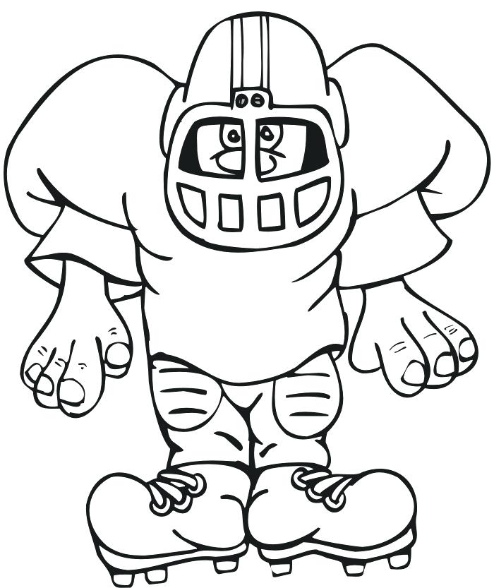 700x833 Football Player Coloring Page Draw Football Player Coloring Pages