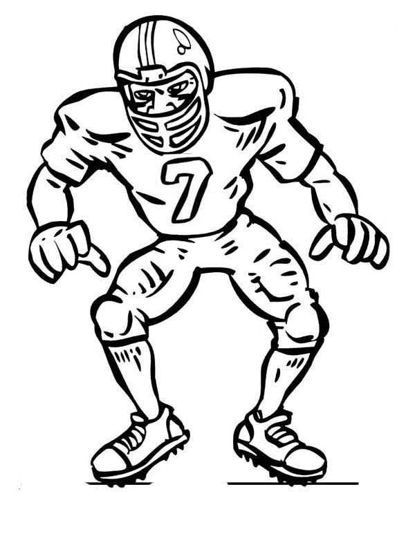 600x776 Football Player Drawings