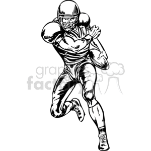 300x300 Royalty Free Football Players 054 374633 Vector Clip Art Image