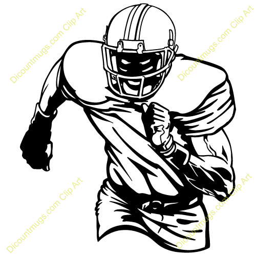 500x500 Youth Football Player Clipart