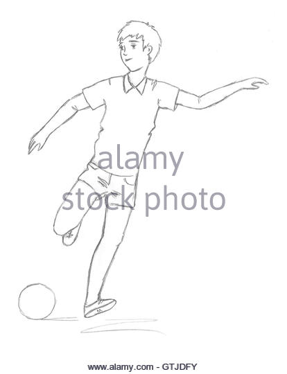 414x540 Soccer Sketch Black And White Stock Photos Amp Images