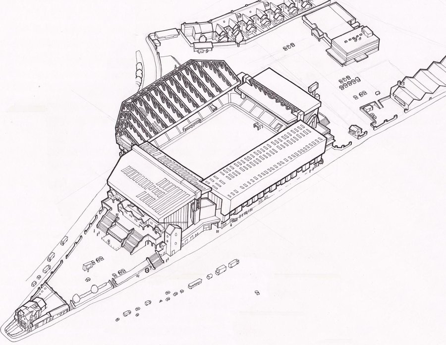 900x696 Villa Park Football Stadium By 451illustration