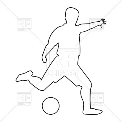 400x400 Footballer Outline Icon Royalty Free Vector Clip Art Image
