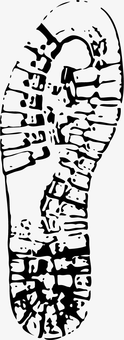 423x1161 Footprints Material, Footprint, Shoeprint, Black White Png