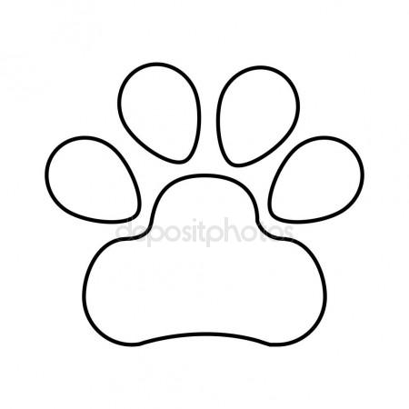 450x450 Dog Footprint Isolated Icon Stock Vector Yupiramos