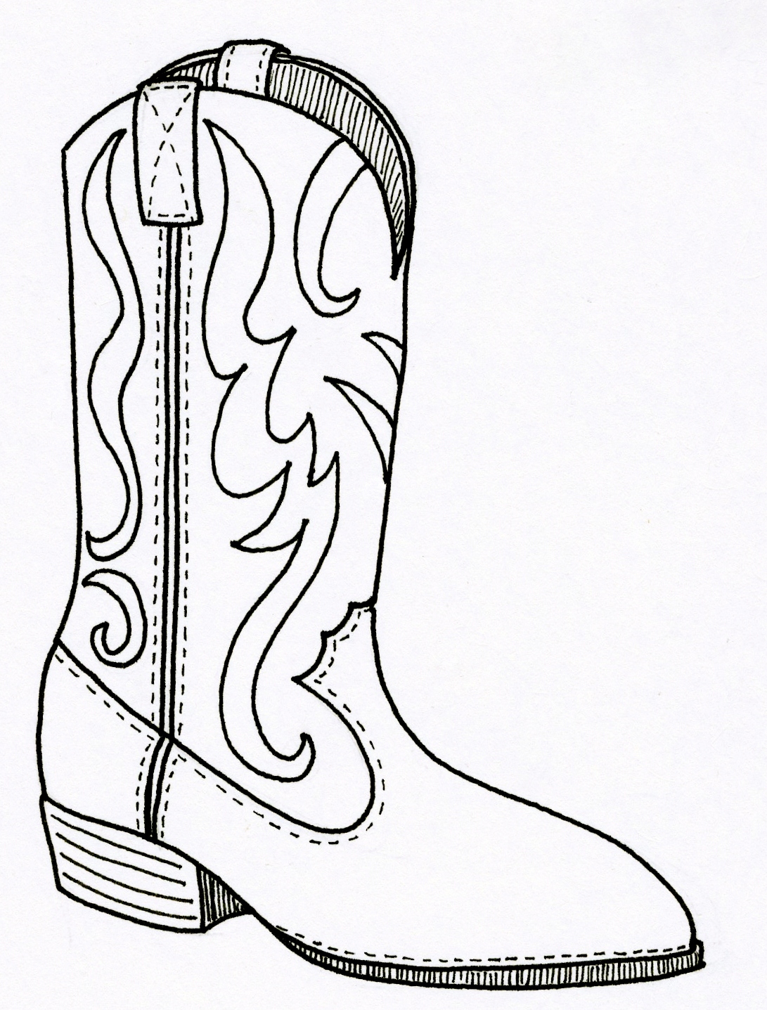 1091x1437 Cowboy Clipart Sketch