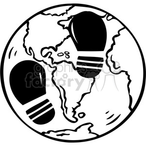 300x300 Royalty Free Humans Footprint On Earth 386079 Vector Clip Art
