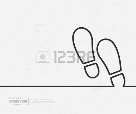 450x375 Receding Footprints Stock Photos. Royalty Free Receding Footprints