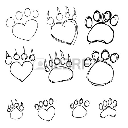 450x449 Set Of Animal Footprints For Ecology Design Royalty Free Cliparts