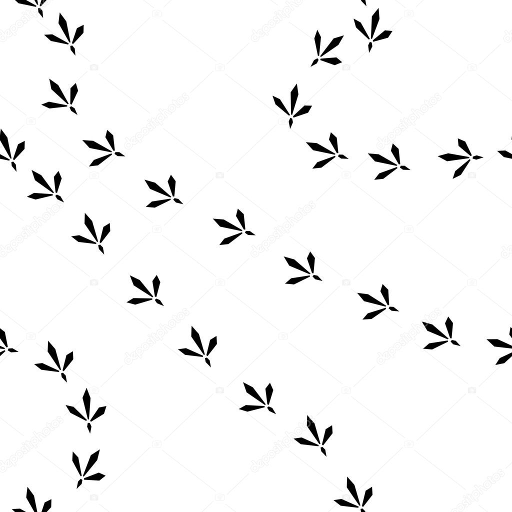 1024x1024 Bird Footprints Seamless Pattern Stock Vector Elecstasyy