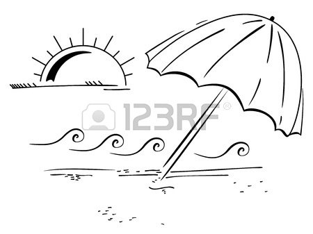 450x337 Summer Design With Footprints On Beach In Sunny Day At Sea Royalty