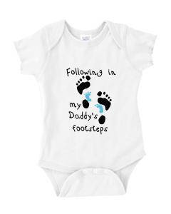 240x300 Following In My Daddy's Footsteps T Shirt For Baby Amp