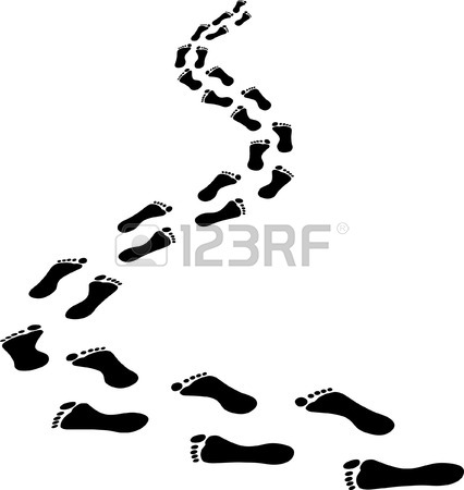 426x450 Footprints In The Colour Black Royalty Free Cliparts, Vectors,