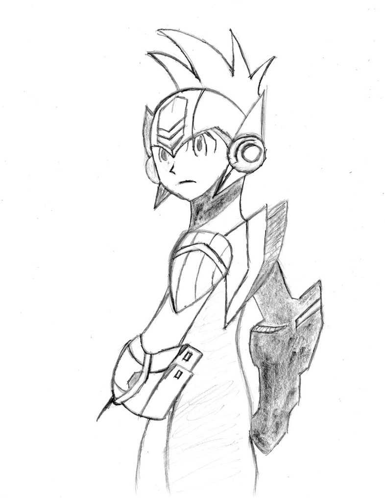 786x1017 Megaman Star Force Drawing By Dimas Novus