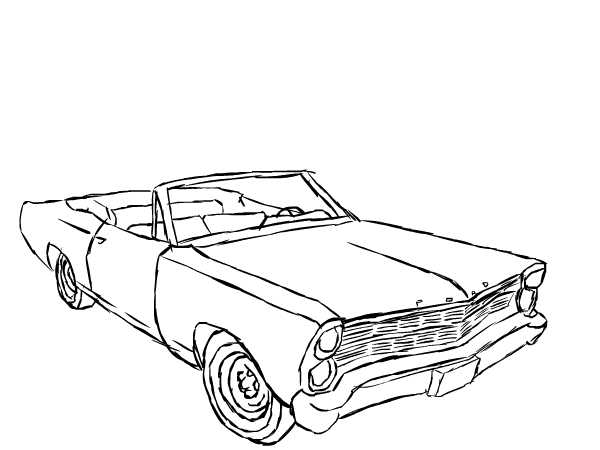 600x450 Ford Galaxy Drawing By Peppercrue
