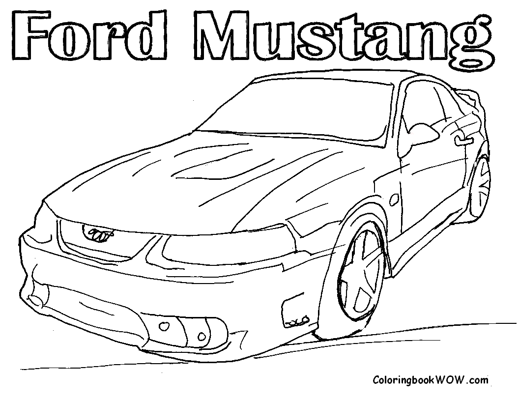 1056x816 Mustang Muscle Car Coloring Pages